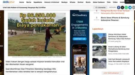 Tangkapan layar berita Detikcom wawancara Dian Prihantoro Marketing San Diego Hills - kilas balik wawancara detikcom